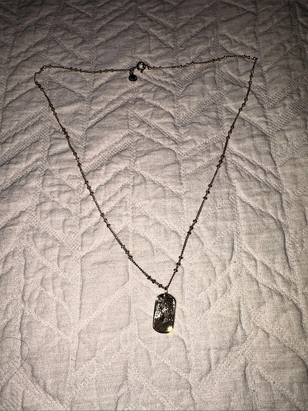 Gorjana Tag Pendant Necklace 19” in Gold